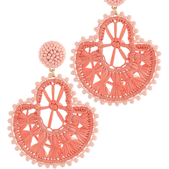 Dotted Crochet Pattern Drop Earrings - Picture 1 of 4
